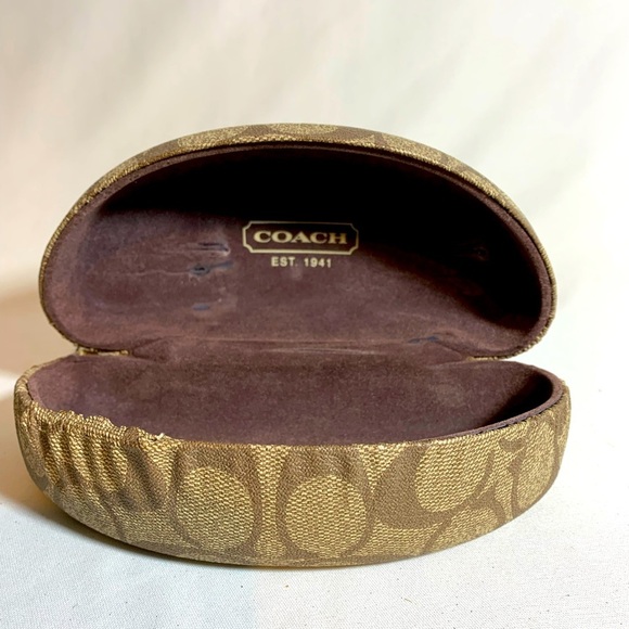 Coach Monogram Hard Clamshell Sunglass Case - Picture 1 of 8